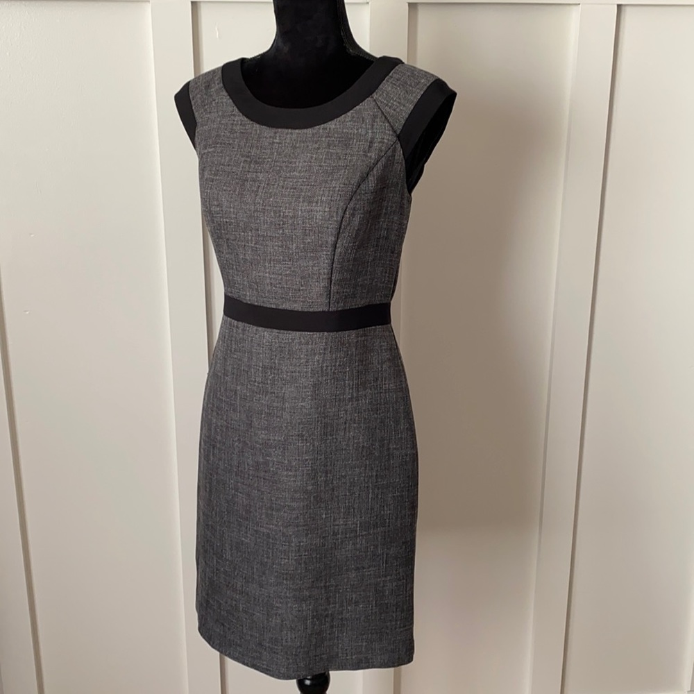 The Limited gray and black sheath dress